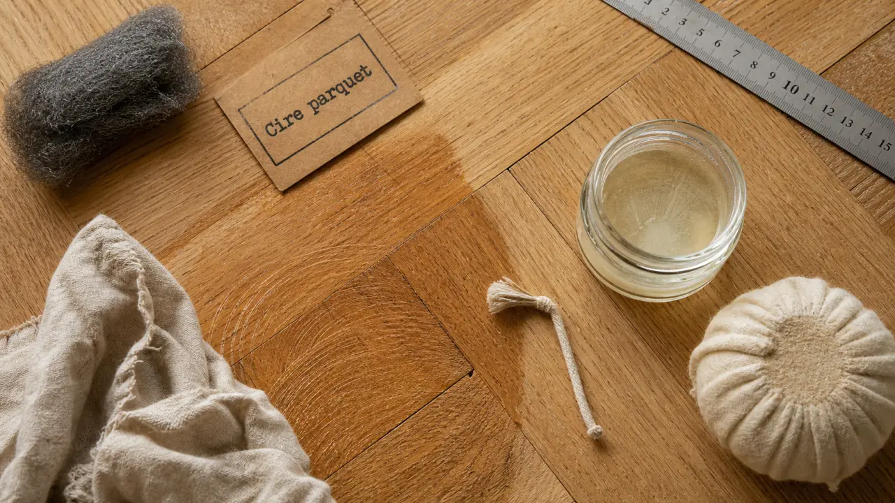 Cire pour parquet sur parquet après cirage : cire liquide, solide ou encaustique