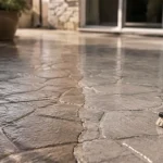 Fissure sur béton imprimé, inconvénients et pose