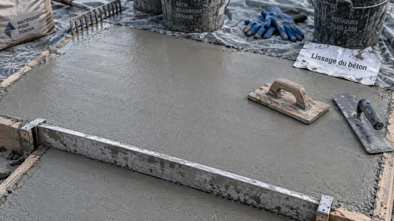 Lisser le beton : taloche et truelle pour une surface sans traces