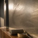 Peinture métallisée interieur effet miroir sur mur d’accent