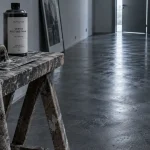 Sol beton ciré gris anthracite, pose sans joints