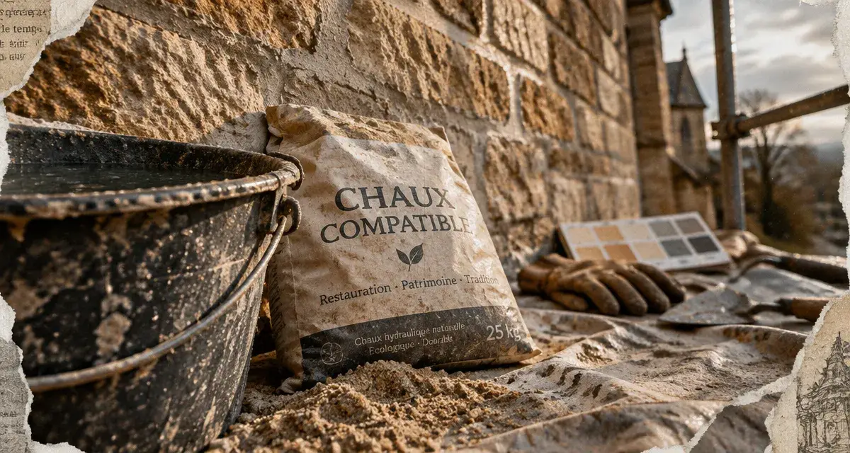 Chaux pour mur en pierre : joints compatibles, mur ancien calcaire
