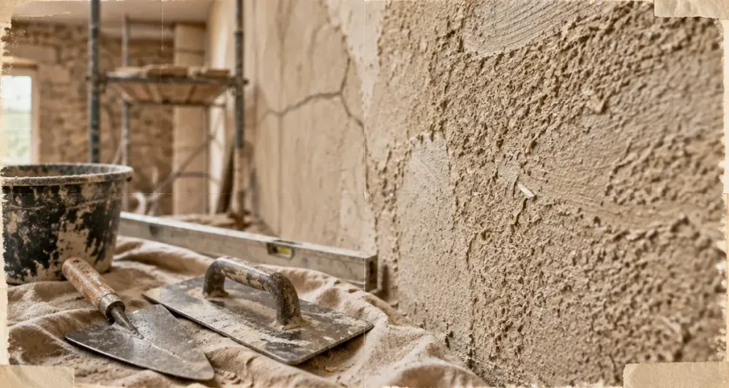 Enduit chaux et chanvre intérieur : 4 à 6 cm pour corriger la paroi froide, pas pour tout isoler