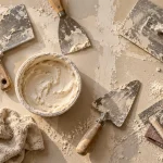 Enduit mur interieur : couteaux, truelle et ponçage pour lisser et réparer les défauts