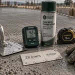 Temps séchage dalle béton 15 cm : 28 jours avant charge lourde